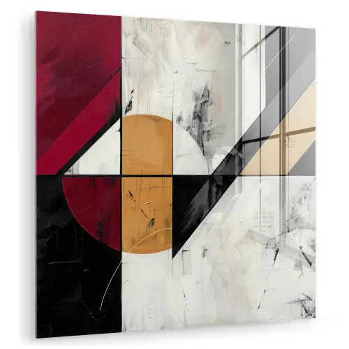 Modern - Abstract - Geometrisch - Rood - Industrieel plexiglas 5mm klein -zzzproduct_nieuw
