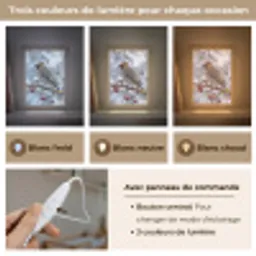 Pestvogel - Bessen - Winter - Natuur Light Box met kabel (Kinderlampje) klein -USP_lichtkleurFR