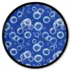 Bubbels - Patroon - Blauw Fotolijst rond zonder passe partout klein -3d