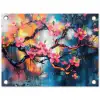 Bloemen - Tak - Artistiek - Roze tuinposter los doek klein -3d