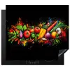 Groente - Eten - Kruiden - Graffiti - Koken Inductie beschermer vinyl 3mm middel -3d