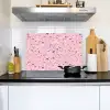 Terrazzo -  Patroon - Kleurrijk - Roze Inductie beschemer met haakjes klein 777 -sfeer2