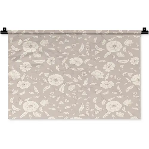 Bloemen - Blaadjes - Patroon Wandkleed katoen klein 269 -zz3d