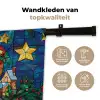 Kerstman - Glas - Kleurrijk Wandkleed katoen klein -sfeer2