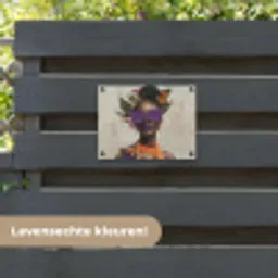Vrouw - Zonnebril - Vlinder - Bloemen tuinposter los doek klein -sfeer3