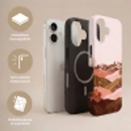 Heuvellandschap - Grafisch - Terracotta Toughcase MagSafe Apple iPhone 17 klein -USP_Lagen_DE