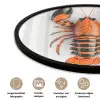 Kreeft - Zwart - Oranje - Wit - Uniek Fotolijst rond zonder passe partout klein -closeup_NL