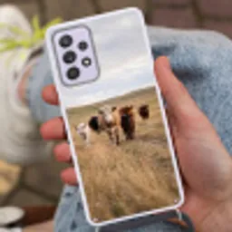 Runderen - Kudde - Landschap - Weide - Rustig Hoesje Samsung Galaxy A52 5G met koord klein -sfeer3
