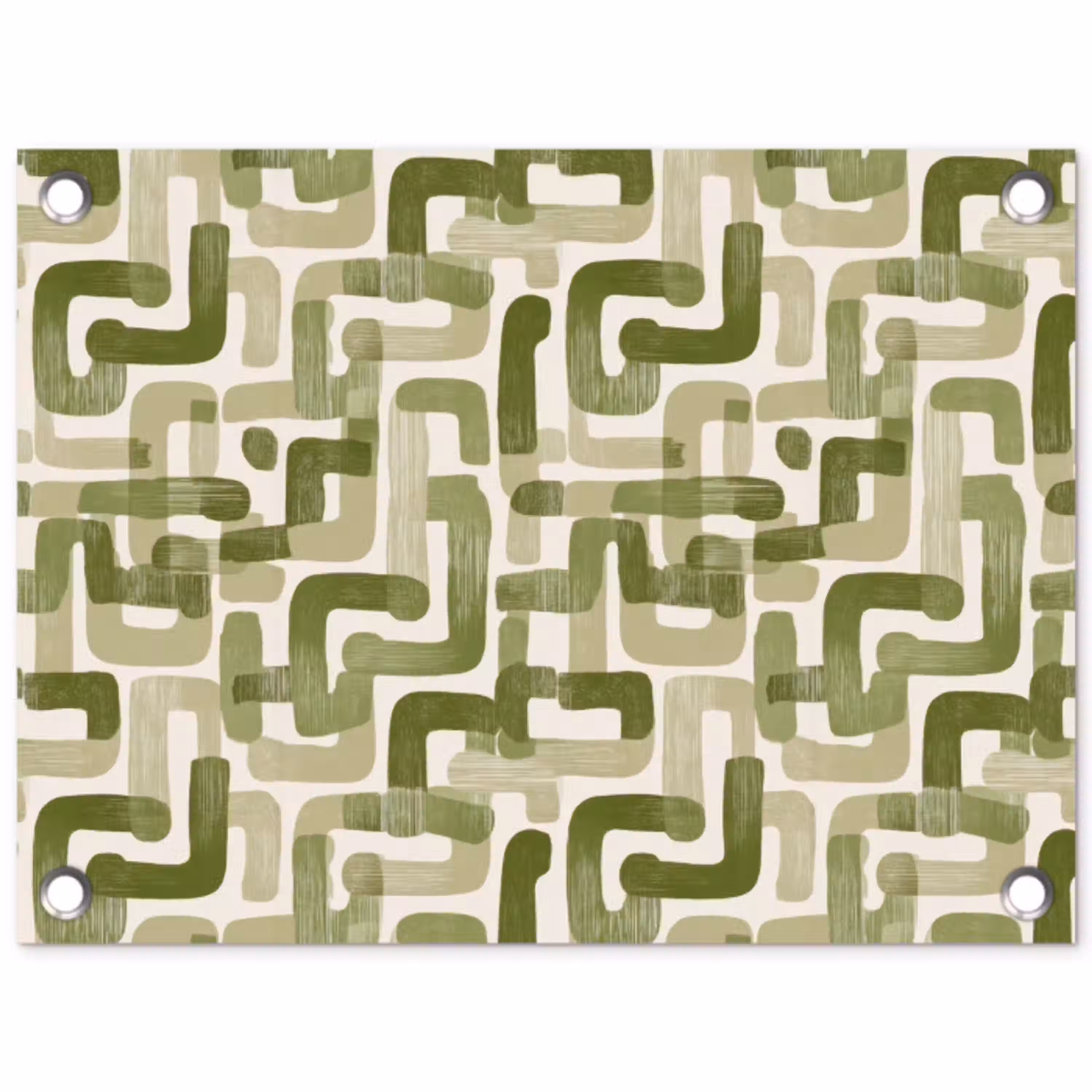 Modern - Grafisch - Groen tuinposter los doek klein 239 -3d