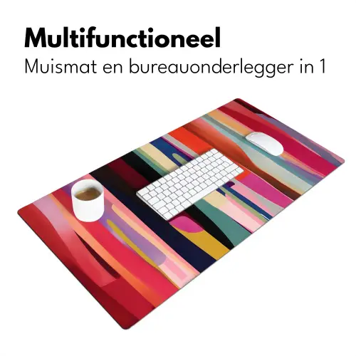 Kleurbanen - Verticaal - Kleurrijk Muismat XXL klein -sfeer4