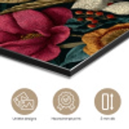 Bloemen - Patroon - Rood - Goud aluminium wit klein 46 -closeup_NL