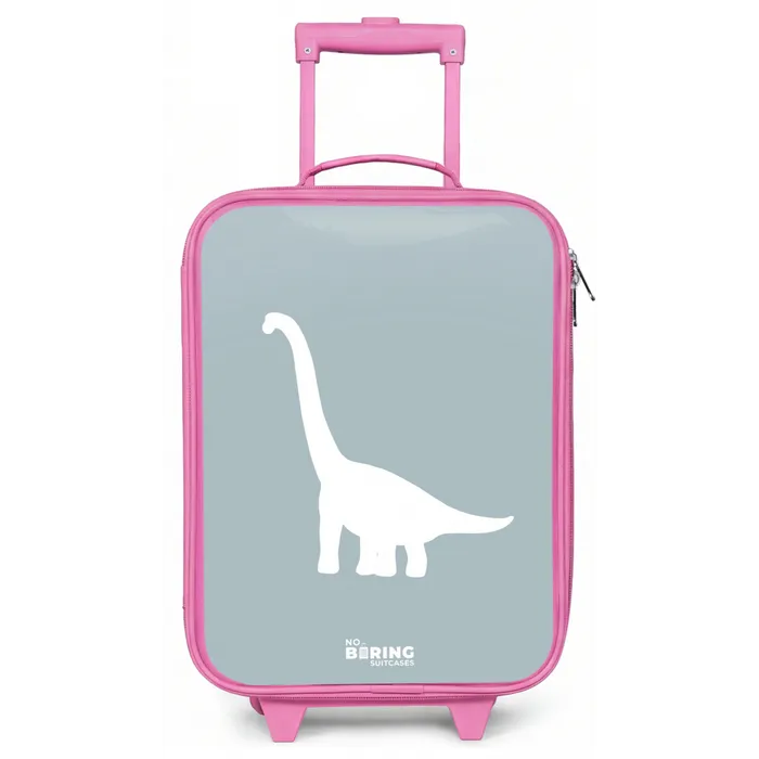Blauw met Brachiosaurus dino Kinderkoffer - Roze klein -zz3dotto