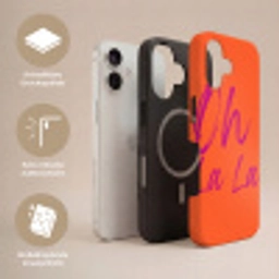 Oh la la - Oranje - Roze - Grafisch Toughcase MagSafe Apple iPhone 17 klein -USP_Lagen_DE
