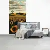Zonnebloem - Veld - Windmolen fotobehang vinyl groot -slaapkamer