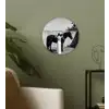 Vrouw - Paard - Artistiek Wandcirkel kunststof plaat 5mm dik klein -sfeer3