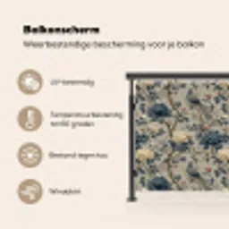 Pauw - Bloemen - Blauw Balkonbeschermer Duitsland klein 596 -specs_NL