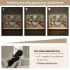 Buddha - Bloemen - Kleurrijk - Modern Light Box met batterij (Wandlamp) middel -USP_dimbaarNL