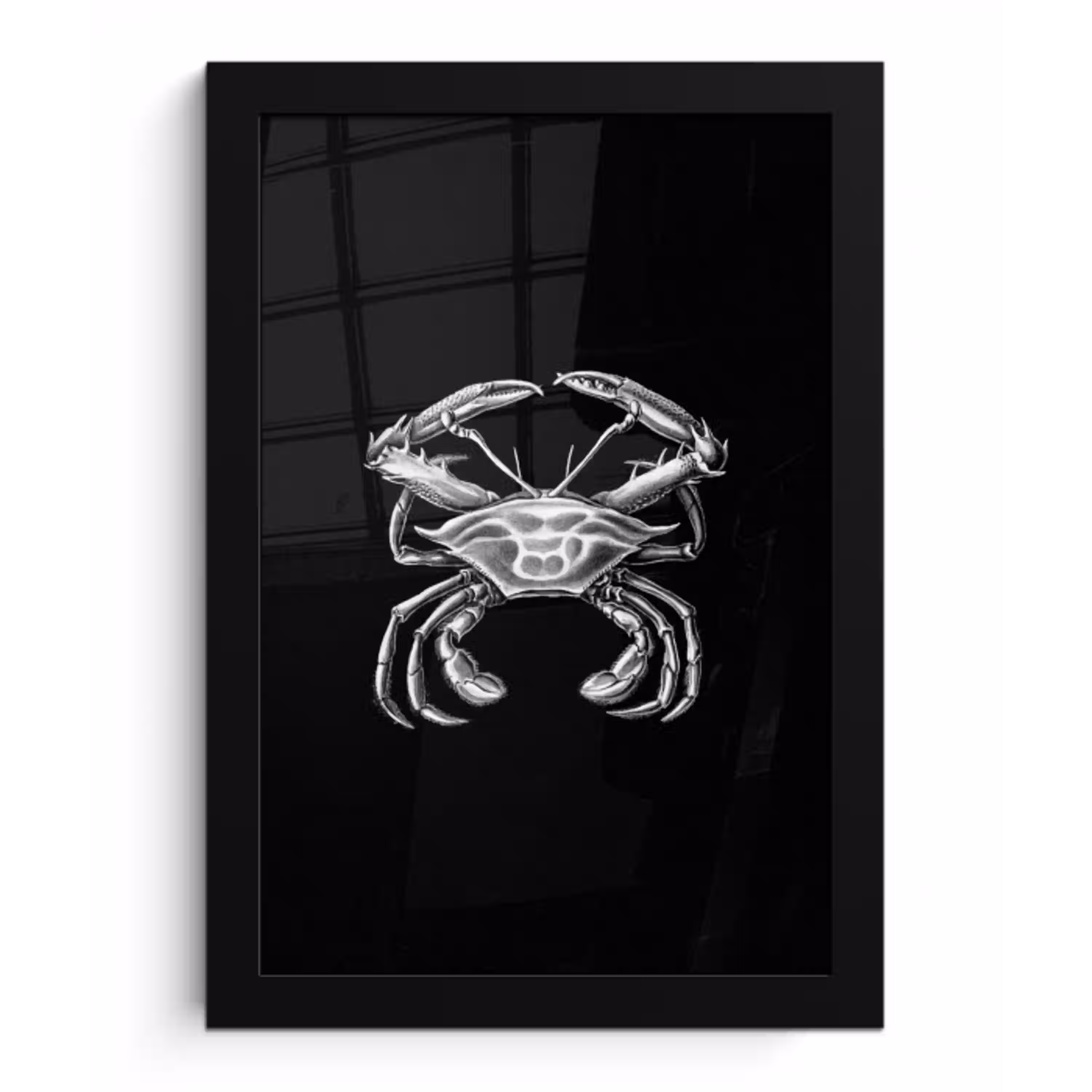 Ernst Haeckel - Krab - Oude meesters - Vintage - Dieren - Kunst fotolijst zwart zonder passe partout klein -3d