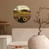 Zonnebloem - Veld - Windmolen Wandcirkel behangsticker klein -sfeer1