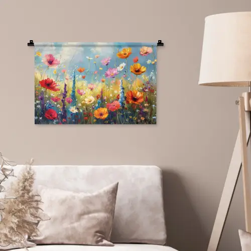Bloemen - Natuur - Botanisch - Kunst Wandkleed katoen klein -sfeer4
