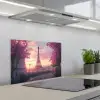 Eiffeltoren - Parijs - Roze keuken achterwand spatscherm klein -3d_schuin