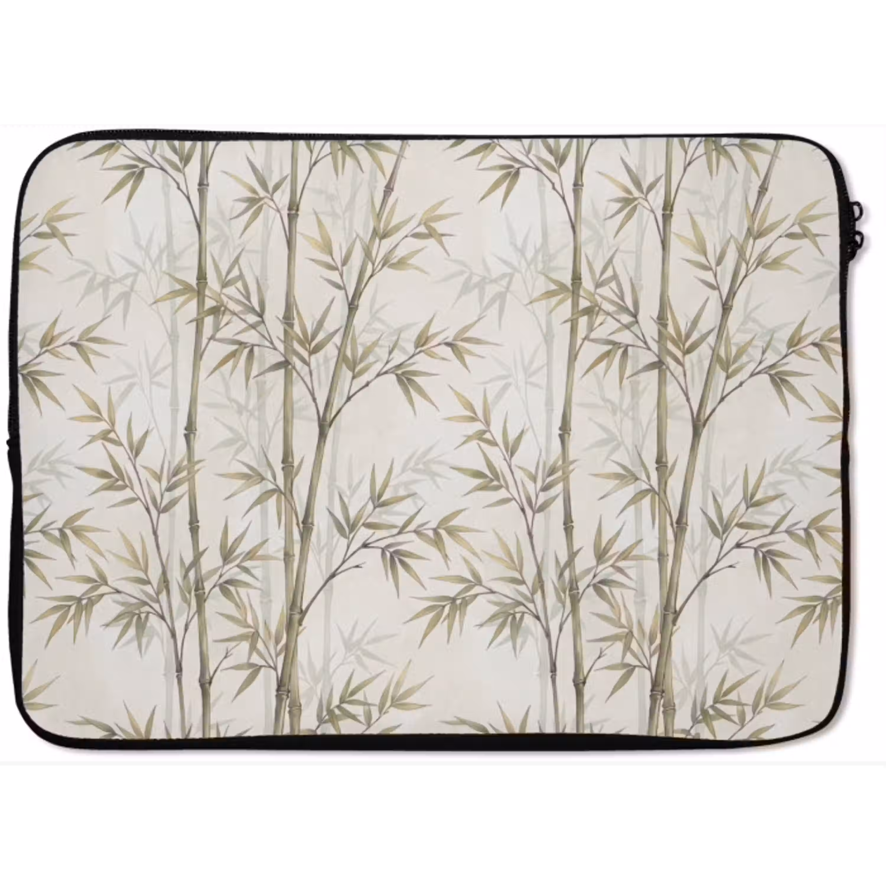 Bamboe - Bladeren - Natuur - Aquarel - Groen laptophoes neopreen klein -zkaufland3dotto