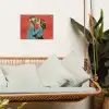 Vrouw - Retro - Discobal - Kus tuinposter los doek klein -sfeer7