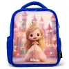 Prinses - Roze - Kasteel Kinderrugzak - Blauw middel -3d