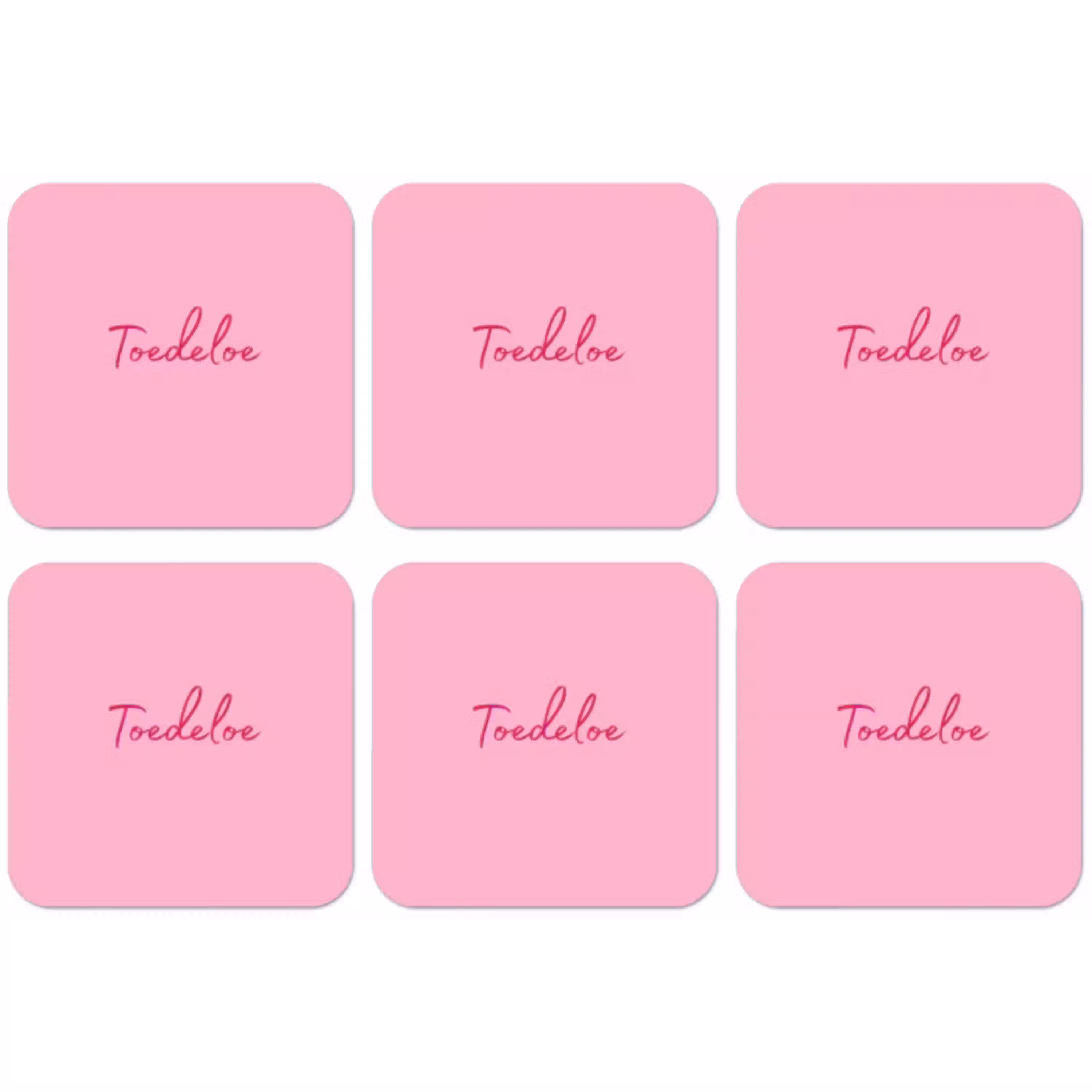 Toedeloe - Roze - Minimalistisch onderzetter kurk middel -zkaufland3dotto