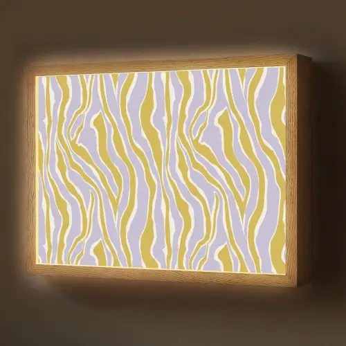 Zebra - Modern - Meerkleurig Light Box met batterij (Wandlamp) middel 907 -z3d_website