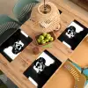 Vrouw - Zwart - Hart Placemat vinyl groot -zzsfeer5_Kitchenyeah-website