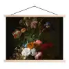 Vaas met bloemen - Schilderij van Rachel Ruysch textielposter latten blank klein -3d