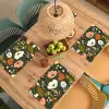 Bloemen - Illustratie - Groen Placemat vinyl groot -zzsfeer5_Kitchenyeah-website