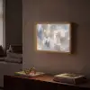 Penseelstreken - Schilderij - Beige Light Box met batterij (Wandlamp) middel -sfeer1