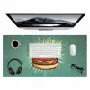 Hamburger - Illustratie - Sla - Kaas Muismat XXL klein -3d