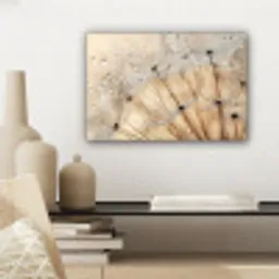 Paardenbloem - Abstract - Natuur - Beige canvas 2cm klein -sfeer6