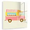 Ijskar - Retro - Softijsjes - Roze plexiglas 5mm klein -zzzproduct_nieuw