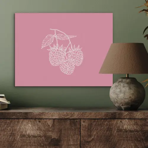 Frambozen - Steel - Getekend - Roze PET vilt klein -sfeer2