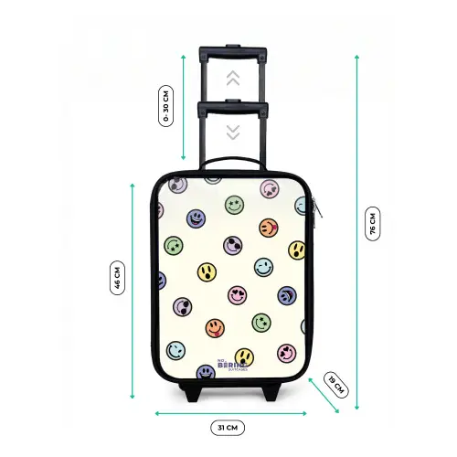 Speelse smiley-mix Kinderkoffer - Zwart klein -productfoto_formaten