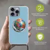 Discobal - Glinsterende sterren - Regenboog Hoesje iPhone 16 Pro Max met koord klein -sfeer2_NL