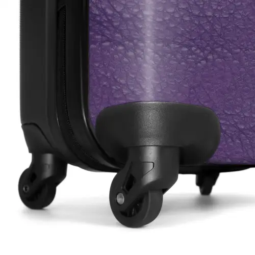 Lederen look violet paars NBS - Handbagage koffer - Volwassenen Unisex middel -wiel