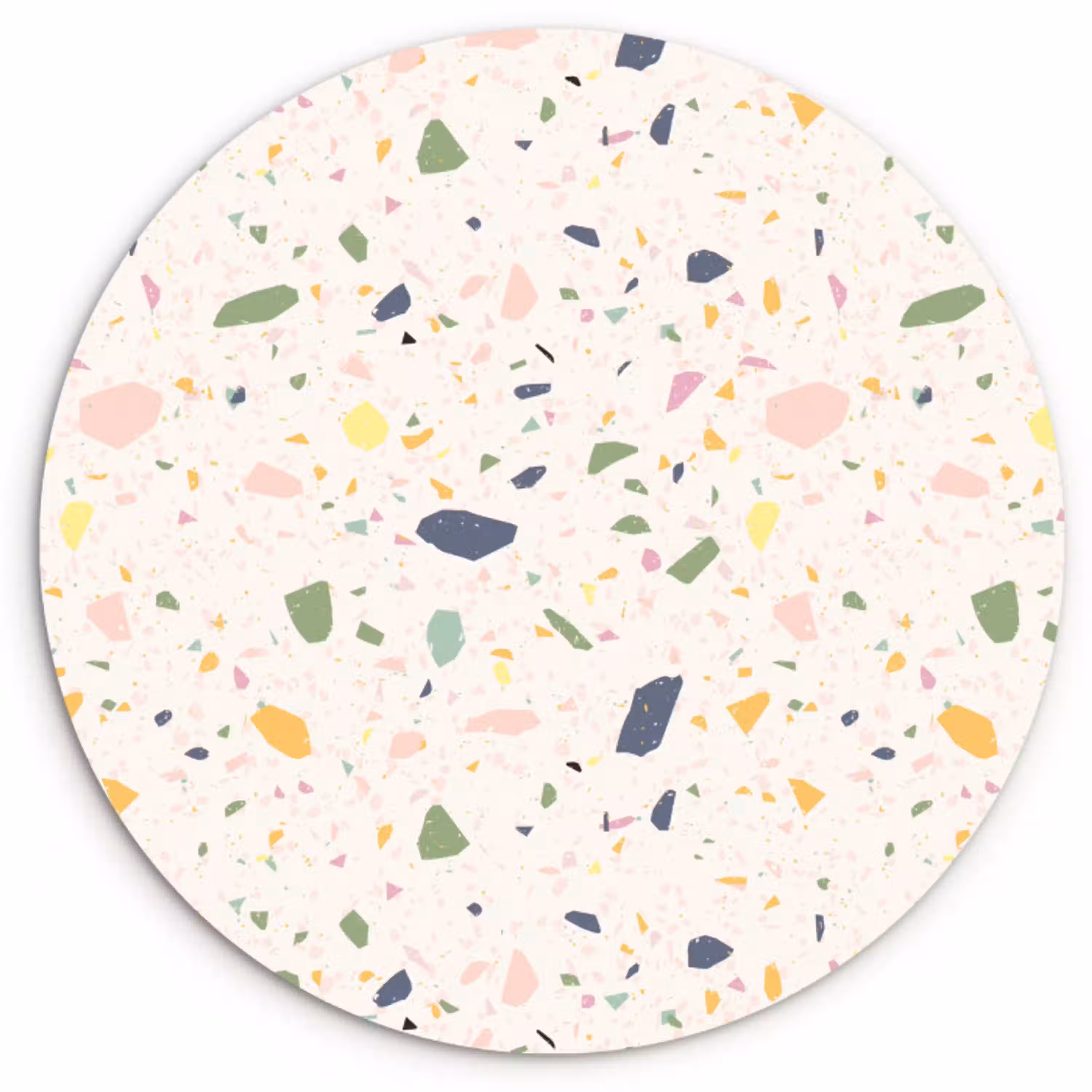 Terrazzo - Patroon - Kleurrijk  - Festival Wandcirkel plexiglas klein 852 -3d