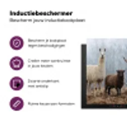 Boerderijdieren - Groep - Mist - Natuur - Rustiek Inductie beschermer vinyl 3mm middel -zzzzzzz-cc-usp