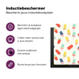 IJsjes - Speels - Kleurrijk Inductie beschermer vinyl 3mm klein 276 -zzzzzzz-cc-usp