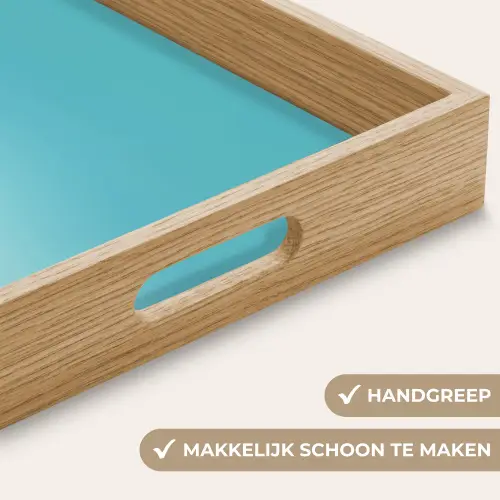 Strand - Blauwe lucht - Geel - Parasol Dienblad Rechthoek middel -USP_HandgreepNL