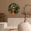 Vrouw - Panterprint - Jungle - Natuur - Luxe Wandcirkel plexiglas klein -sfeer1