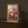 Klaprozen - Roze - Bloemen - Botanisch - Kunst Light Box met kabel (Tafellamp) klein -z3d_website