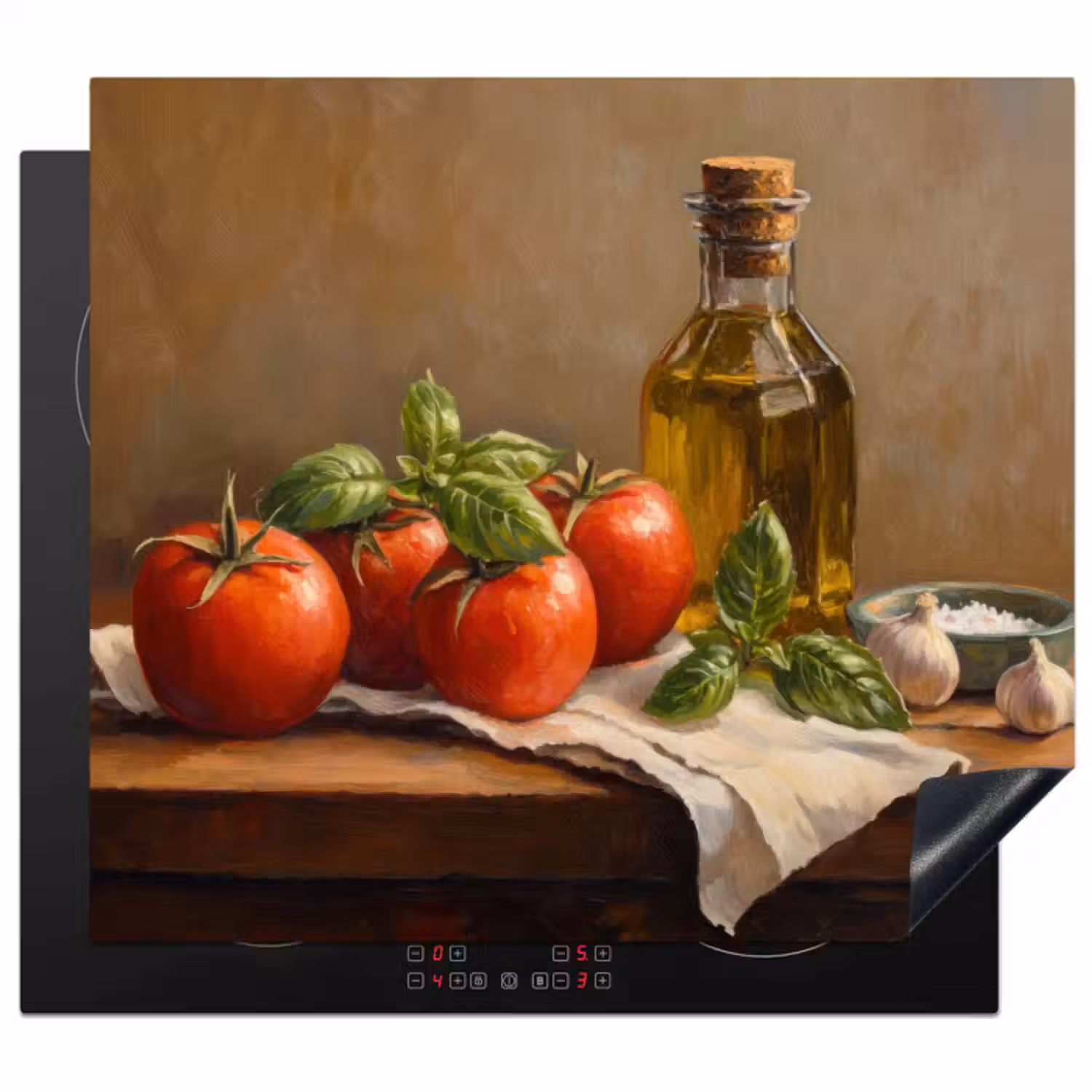 Inductie beschermer - Tomaten - Olijfolie - Stilleven