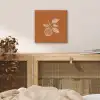 Sinaasappel - Getekend - Bladeren - Bruin aluminium wit klein -sfeer3