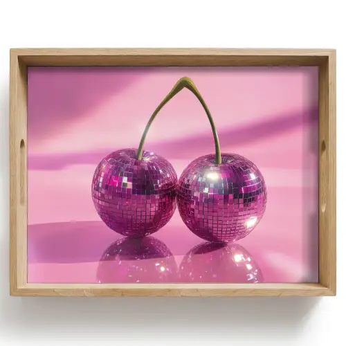 Glitter - Discobol - Roze - Kersen Dienblad Rechthoek middel -z3d_shopping